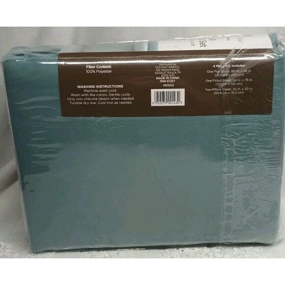 Comfort Bay Full Sheets Set Blue 4pc Microfiber Luxuriously Soft - Picture 2 of 9